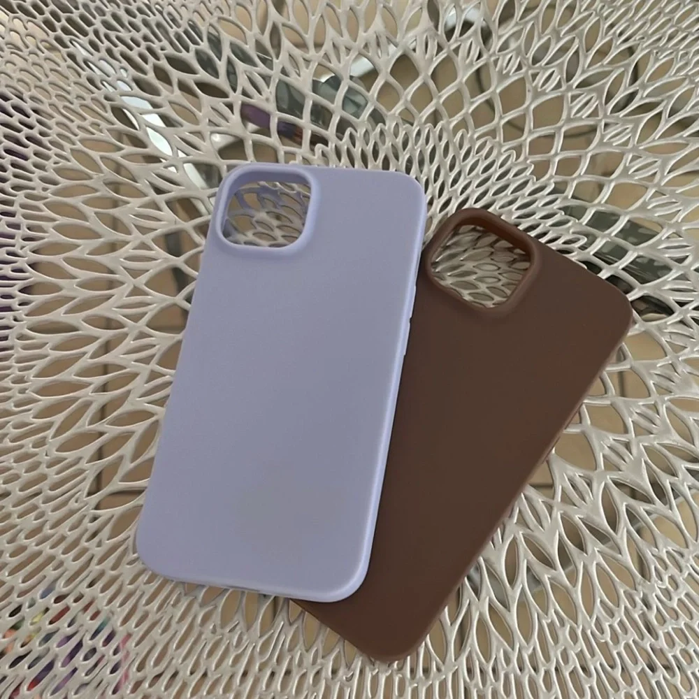 Stylish Phone Case Set - Purple and Brown